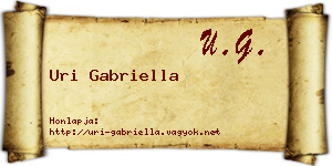 Uri Gabriella névjegykártya